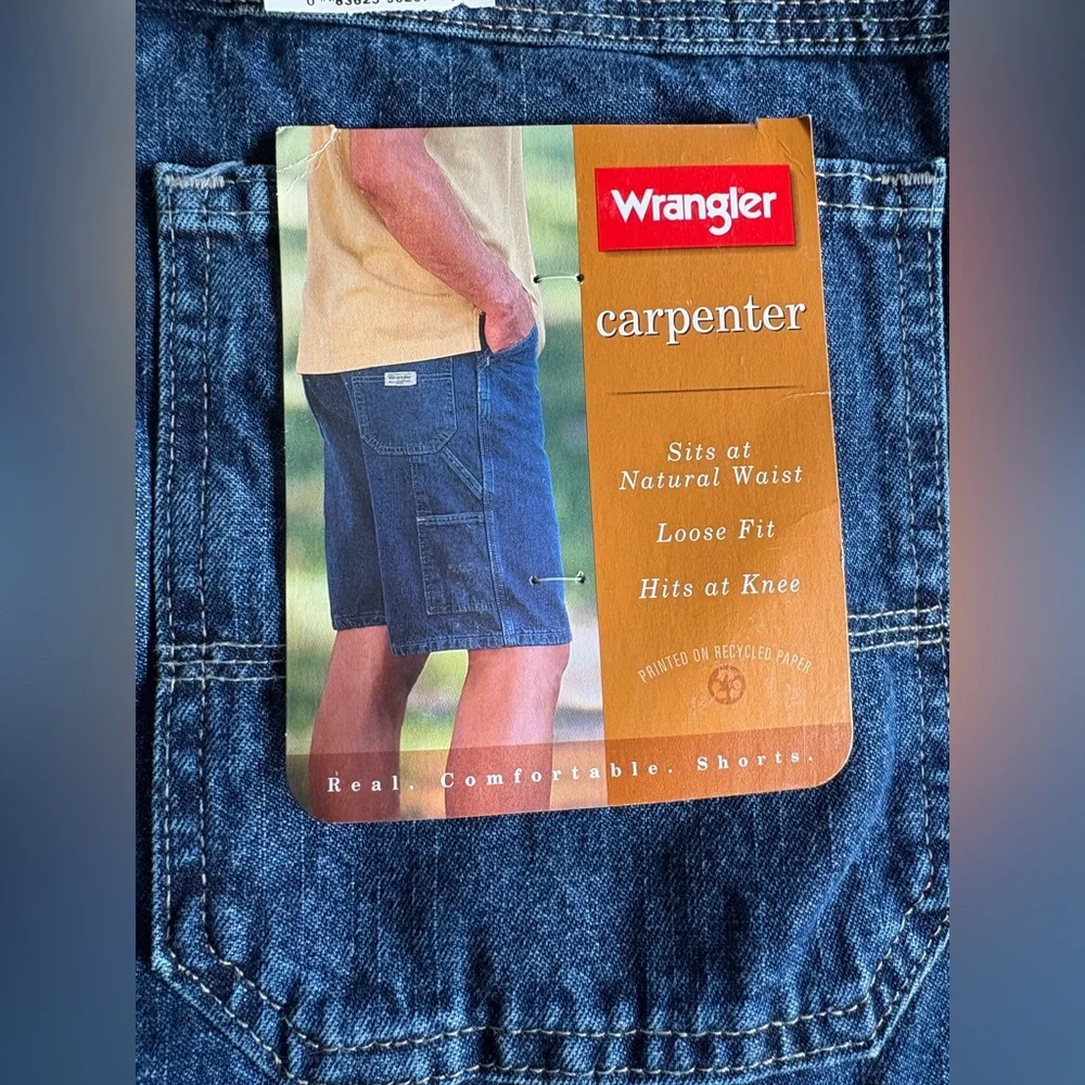 Wrangler Men's 100% Cotton Carpenter Jean Shorts -Size 44 - Durable & Dependable